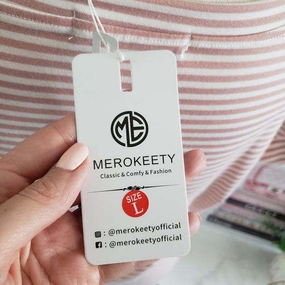 Pink and White Striped Tie Dress - Picture 5 of 6